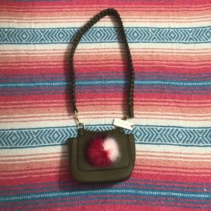 BNWT! Anthropologie army green purse with puff!